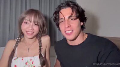 Gattouz0 Sextape with Mitsu Katty Asian Creampie Fucked by Tunisian Machine Porn Video