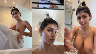 Mia Khalifa Nude Getting Ready For The Day for Famous Arab Porn Star Show Video