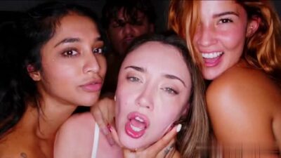 Yasmina Khan Sextape And Her Girlfriends Take Turns Fucking One Guy Porn Video